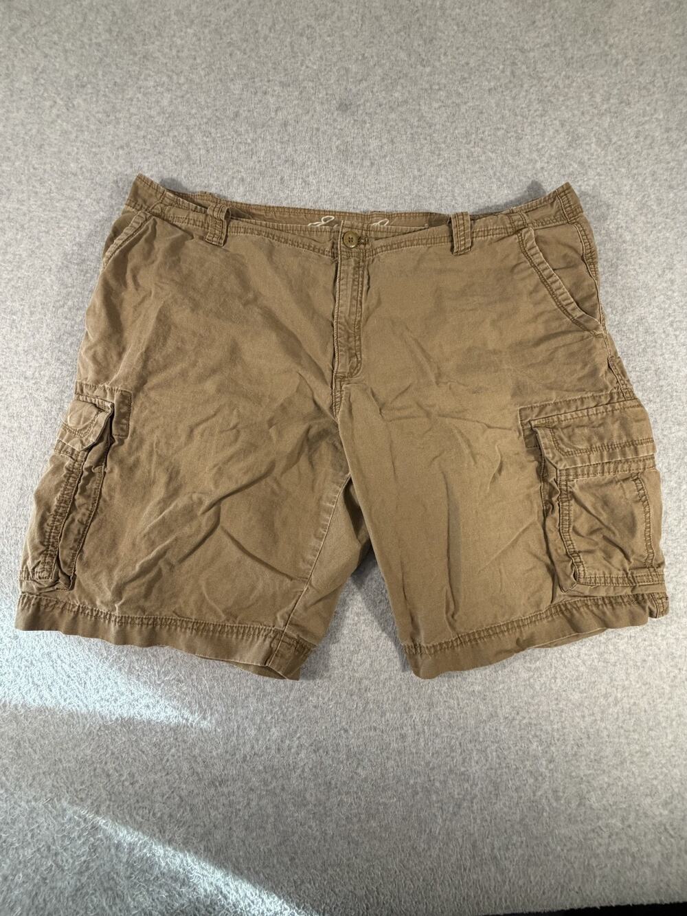 Eddie Bauer Men's Cargo Shorts, Tan Camel Color, Size 42